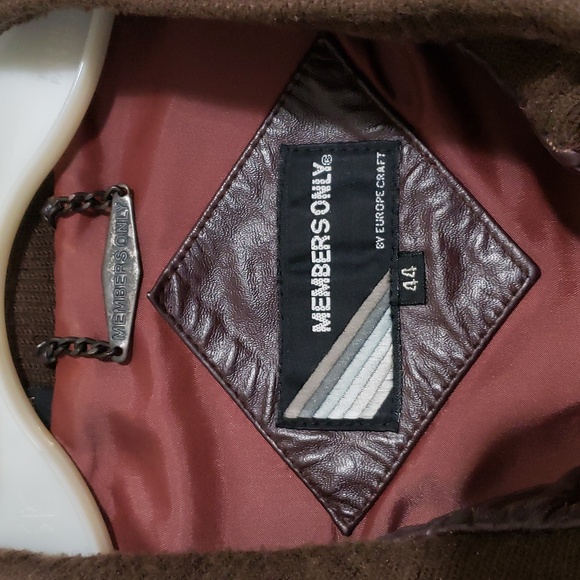 Vintage Members Only Leather Jacket Size 44 - Picture 4 of 11